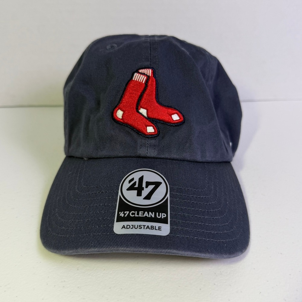 47 Brand Boston Red Sox Clean Up Hat Navy Blue Adjustable MLB Baseball Cap NEW